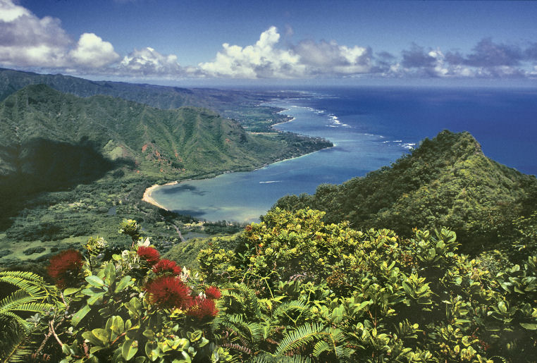 Ridge above Kahana Bay, Island of O'ahu - photo credit: Nathan Yuen