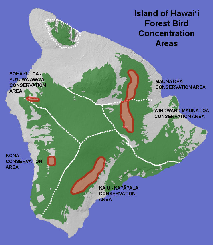 HAWAII FOREST BIRD CONCENTRATION AREAS