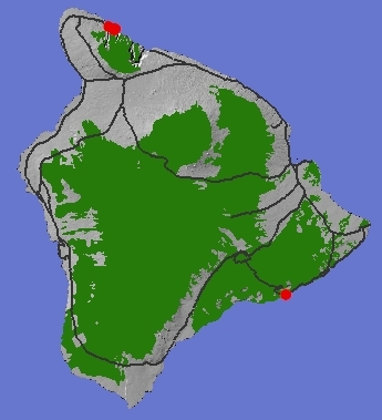 Seabird nesting concentrations on Hawai'i island