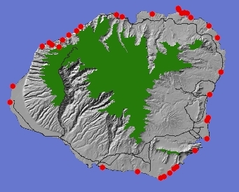 Seabird nesting concentrations on Kaua'i