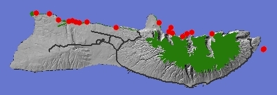 Seabird nesting concentration on Moloka'i