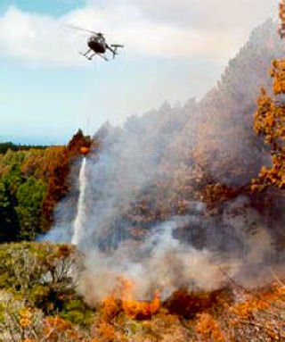 wildfire in East Moloka`i